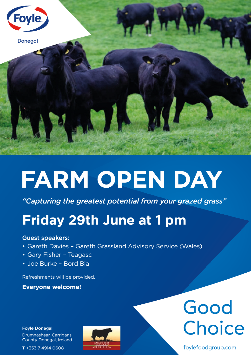 Foyle Foods Donegal Angus Open Day Friday 29th June 2018 1pm 